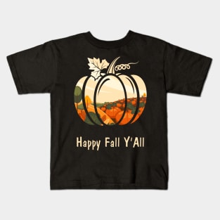 Happy Fall Y'All Kids T-Shirt